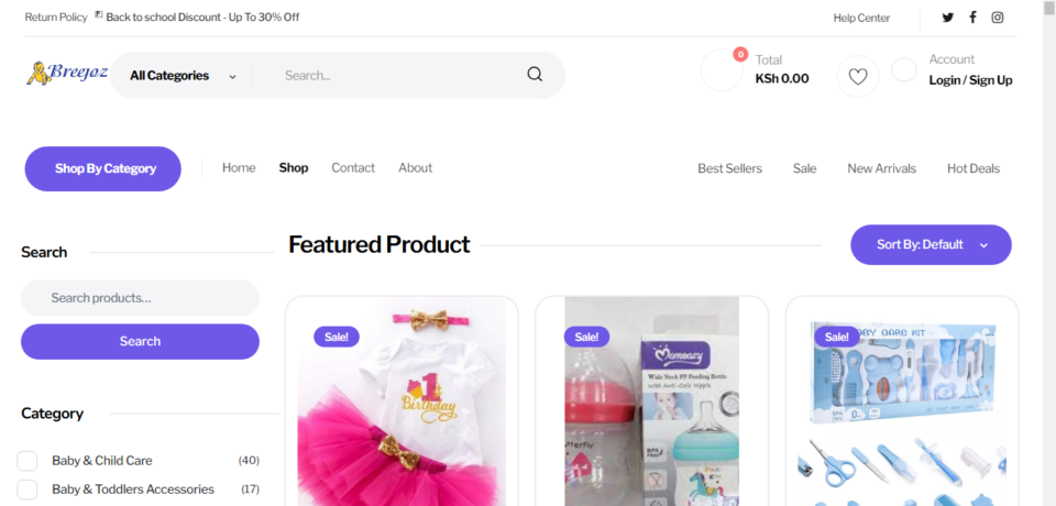 Baby shop