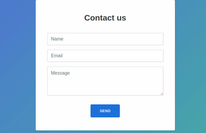 Contact form emails