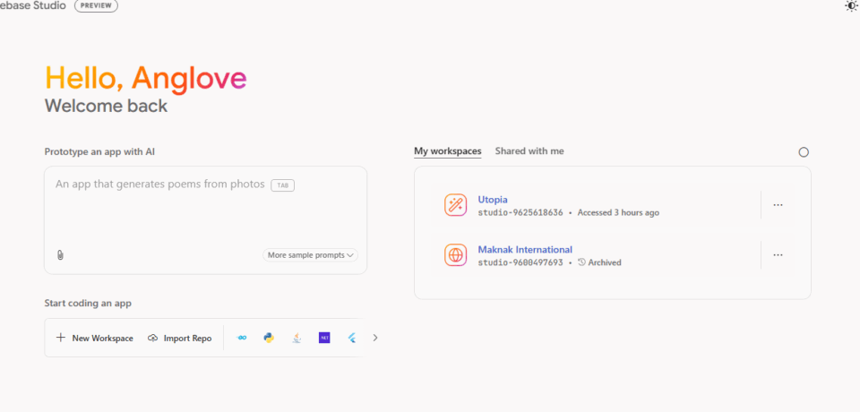 firebase studio